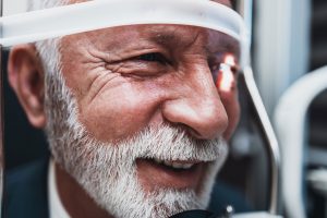 Senior man at ophthalmology treatment